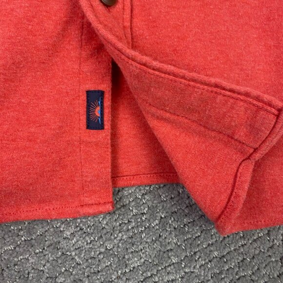 Faherty Brushed Alpine Knit Flannel Shirt Men's XXL Rust Heather Button Up Down - Picture 3 of 13